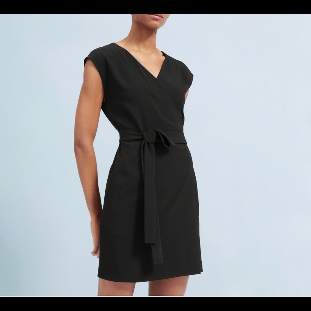 Everlane Short Sleeve Go Weave Wrap Dress